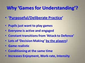 Why use TGfU...Purposeful Deliberate Practice